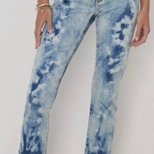 Pilcro by Anthropologie Slim Boyfriend Tie Dye Acid Wash Jean, Size 28